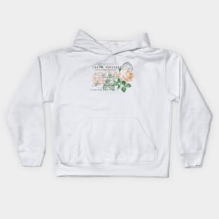 Rose Vintage French Postcard Kids Hoodie